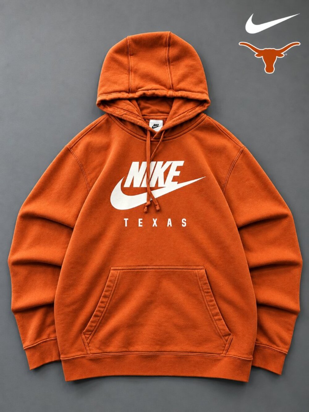 Nike Texas Longhorns Burnt Orange Hoodie L Swoosh Pullover UT